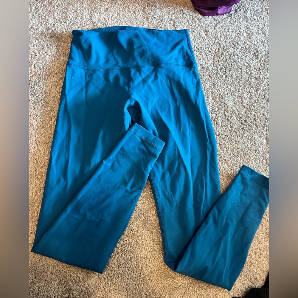 LuLuLemon leggings- bright teal size 8